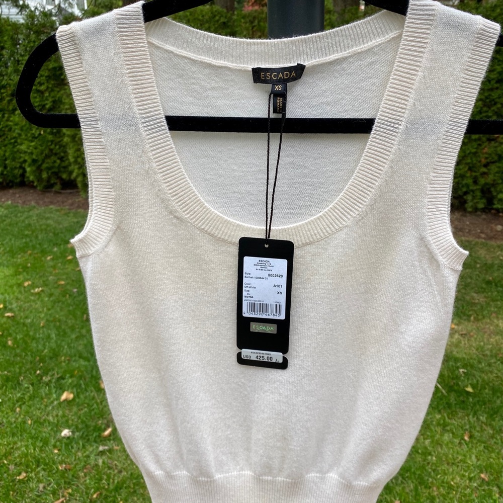 Escada cashmere shell top